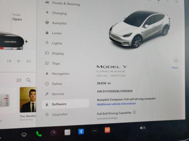 Фото 9 с аукциона – 2020 TESLA MODEL Y с VIN 5YJYGDEE8LF050905