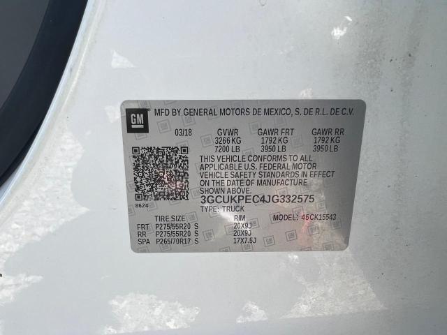 Photo 10 from auction – 2018 CHEVROLET SILVERADO with VIN 3GCUKPEC4JG332575