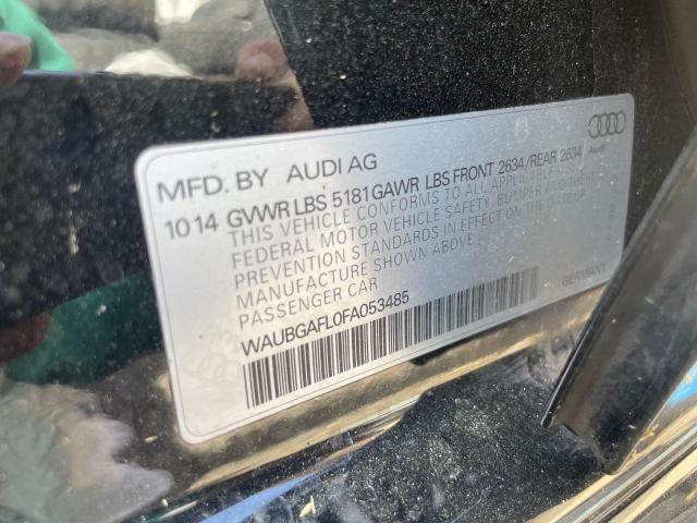 Photo 10 from auction – 2015 AUDI S4 PREMIUM with VIN WAUBGAFL0FA053485