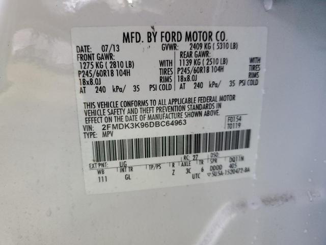 Photo 14 from auction – 2013 FORD EDGE LIMIT with VIN 2FMDK3K96DBC64963