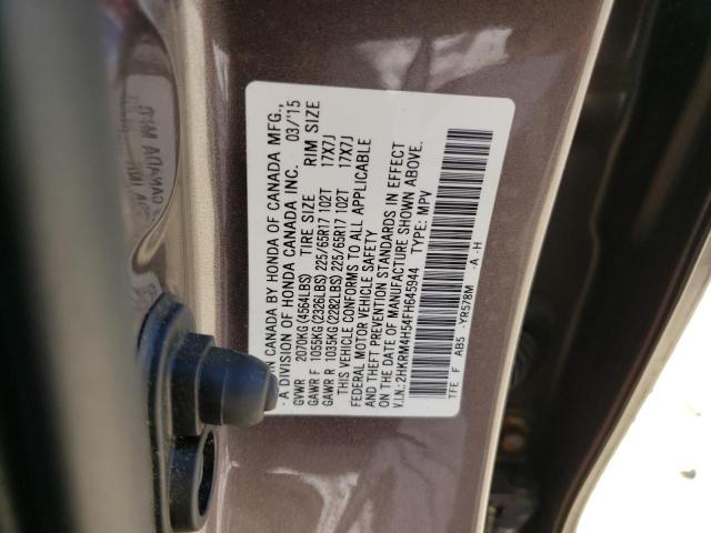 Photo 14 from auction – 2015 HONDA CR-V EX with VIN 2HKRM4H54FH645944