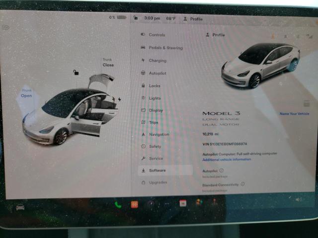 Photo 9 from auction – 2021 TESLA MODEL 3 with VIN 5YJ3E1EB0MF066974