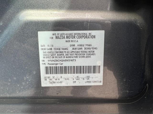 Photo 10 from auction – 2010 MAZDA 6 I with VIN 1YVHZ8CH2A5M31673