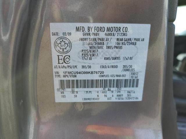 Photo 14 from auction – 2009 FORD ESCAPE LIM with VIN 1FMCU94G99KB76720