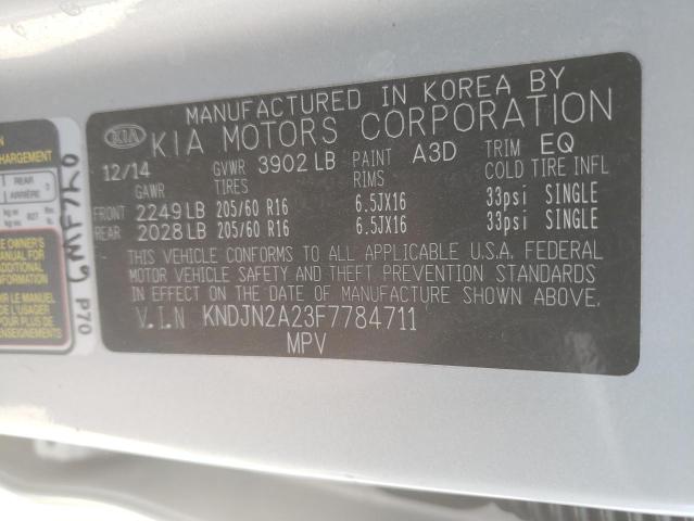 Photo 14 from auction – 2015 KIA SOUL with VIN KNDJN2A23F7784711