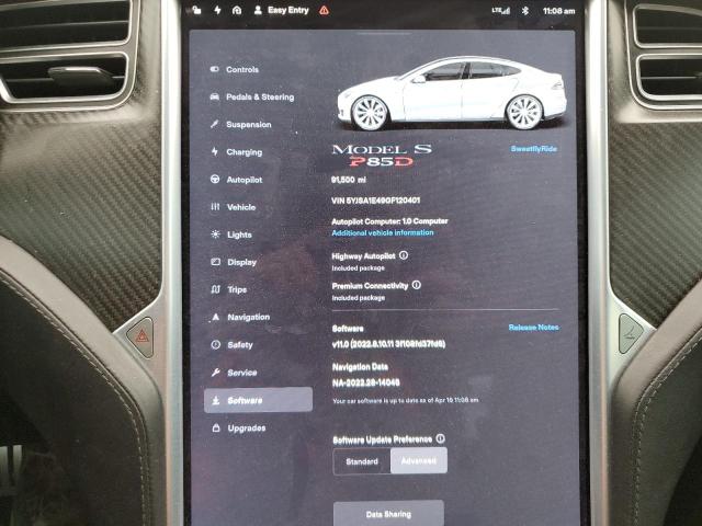 Photo 9 from auction – 2016 TESLA MODEL S with VIN 5YJSA1E49GF120401