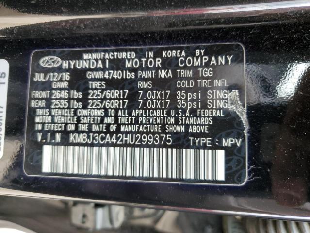 Photo 14 from auction – 2017 HYUNDAI TUCSON LIM with VIN KM8J3CA42HU299375