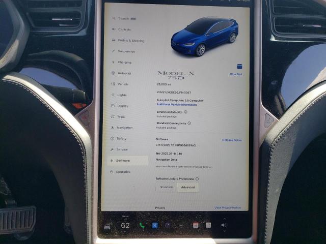 Photo 9 from auction – 2018 TESLA MODEL X with VIN 5YJXCDE20JF140057