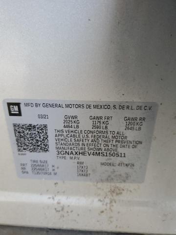 Photo 14 from auction – 2021 CHEVROLET EQUINOX LS with VIN 3GNAXHEV4MS150511