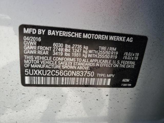 Photo 14 from auction – 2016 BMW X6 XDRIVE3 with VIN 5UXKU2C56G0N83750