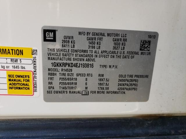 Photo 14 from auction – 2014 GMC ACADIA SLE with VIN 1GKKRPKD4EJ193816