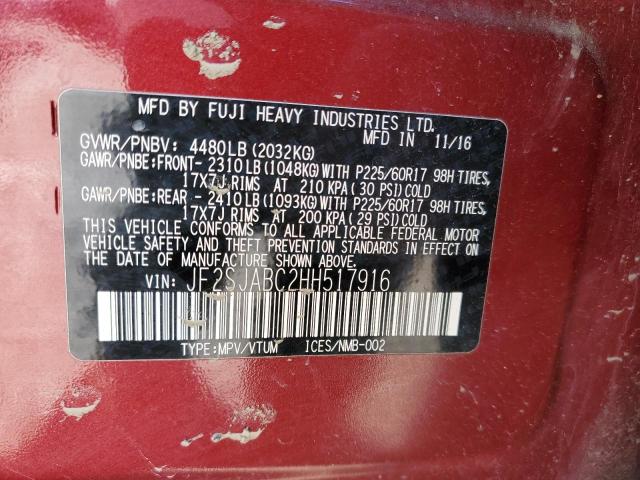 Photo 14 from auction – 2017 SUBARU FORESTER 2 with VIN JF2SJABC2HH517916