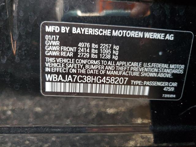 Photo 10 from auction – 2017 BMW 530 XI with VIN WBAJA7C38HG458207