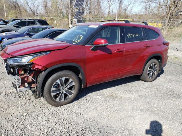 TOYOTA HIGHLANDER 2022 with VIN 5TDGZRBH6NS590074 - Photo from auction