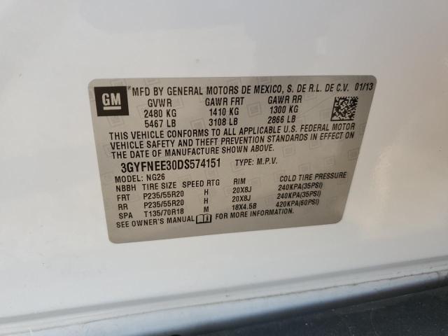 Photo 14 from auction – 2013 CADILLAC SRX PREMIU with VIN 3GYFNEE30DS574151