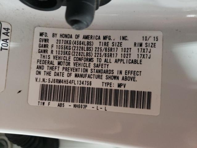 Photo 14 from auction – 2015 HONDA CR-V EX with VIN 5J6RM4H54FL134756