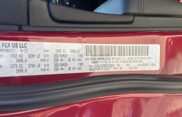 Photo 10 from auction – 2015 JEEP GRAND CHER with VIN 1C4RJFCM0FC112892
