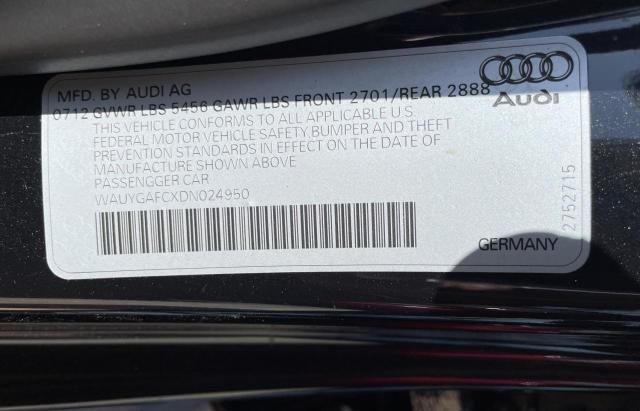 Photo 10 from auction – 2013 AUDI A7 PREMIUM with VIN WAUYGAFCXDN024950