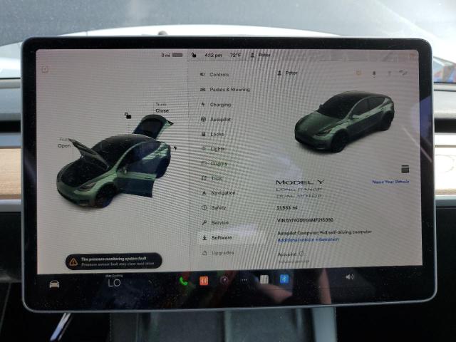 Photo 9 from auction – 2021 TESLA MODEL Y with VIN 5YJYGDEE6MF215092