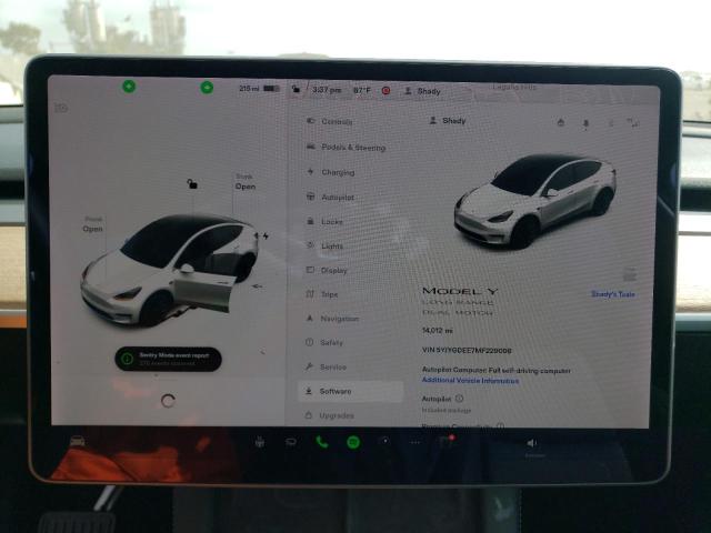 Photo 9 from auction – 2021 TESLA MODEL Y with VIN 5YJYGDEE7MF229096