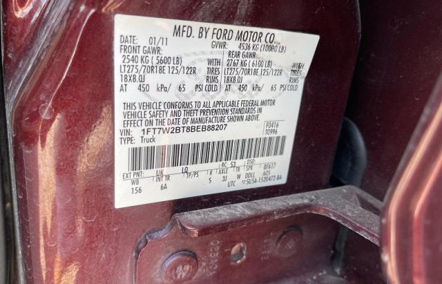 Photo 10 from auction – 2011 FORD F250 SUPER with VIN 1FT7W2BT8BEB88207