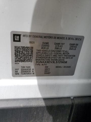 Photo 14 from auction – 2020 CHEVROLET EQUINOX PR with VIN 3GNAXXEV3LS729658