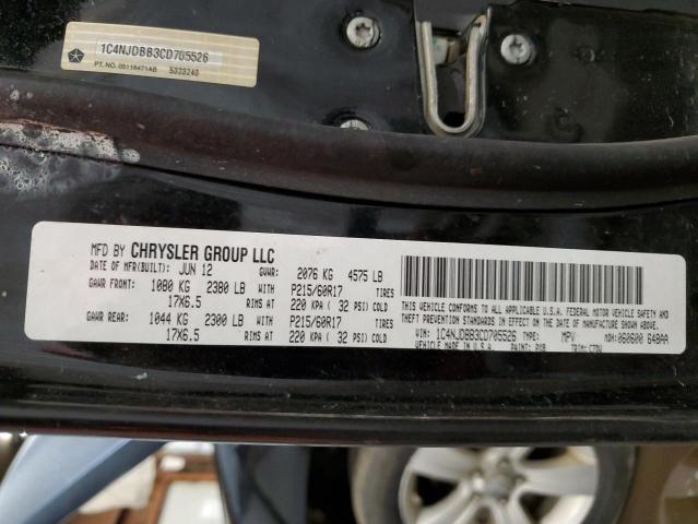 Photo 14 from auction – 2012 JEEP COMPASS SP with VIN 1C4NJDBB3CD705526