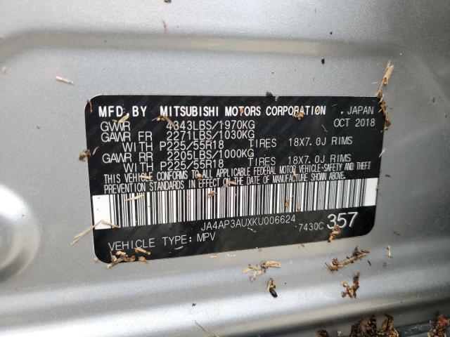Photo 14 from auction – 2019 MITSUBISHI OUTLANDER with VIN JA4AP3AUXKU006624