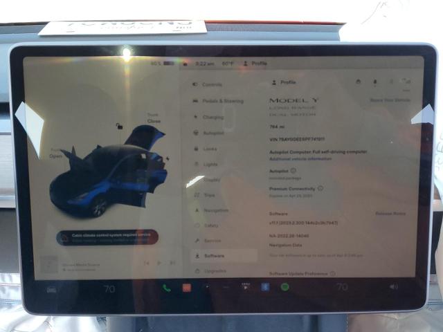 Photo 9 from auction – 2023 TESLA MODEL Y with VIN 7SAYGDEE6PF741911