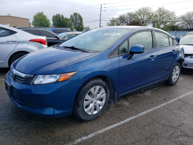 HONDA CIVIC LX 2012 with VIN 19XFB2F51CE361204 - Photo from auction