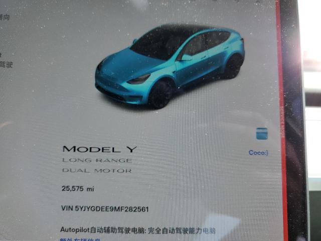 Zdjęcie 9 z aukcji – 2021 TESLA MODEL Y z VIN 5YJYGDEE9MF282561