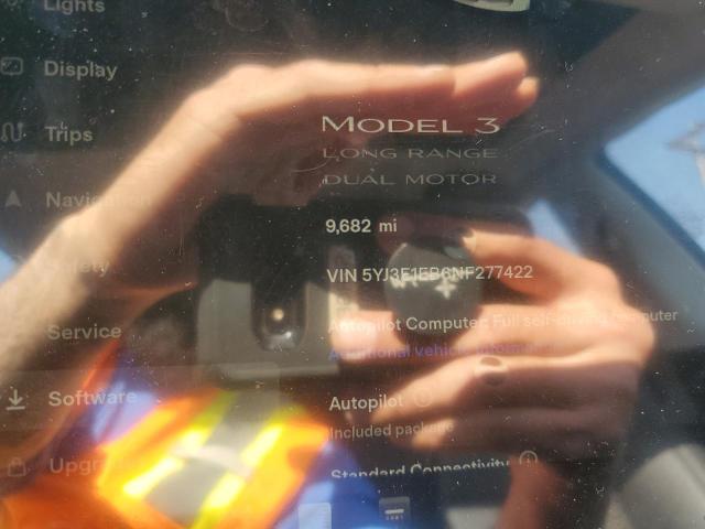 Photo 9 from auction – 2022 TESLA MODEL 3 with VIN 5YJ3E1EB6NF277422