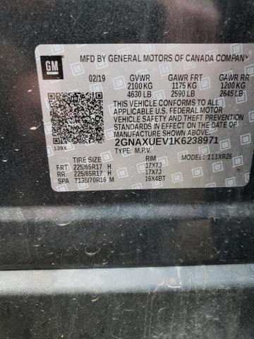 Photo 14 from auction – 2019 CHEVROLET EQUINOX LT with VIN 2GNAXUEV1K6238971