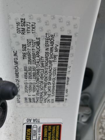 Photo 14 from auction – 2016 HONDA CR-V EX with VIN 5J6RM4H5XGL102301
