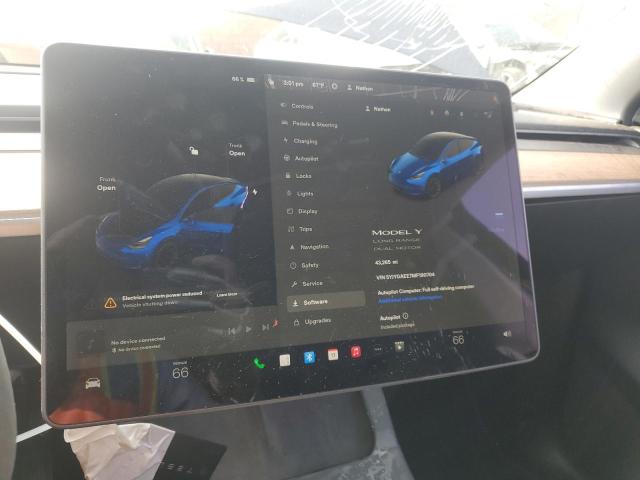 Foto 9 de la subasta – 2021 TESLA MODEL Y con VIN 5YJYGAEE7MF190704