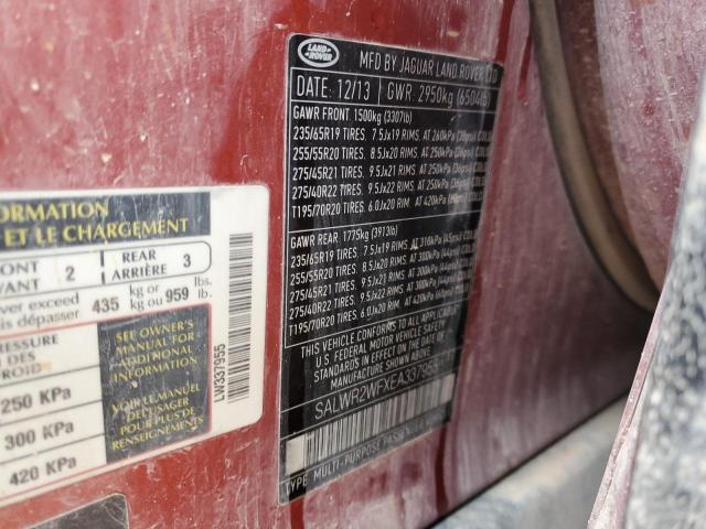 Photo 14 from auction – 2014 LAND ROVER RANGE ROVE with VIN SALWR2WFXEA337955