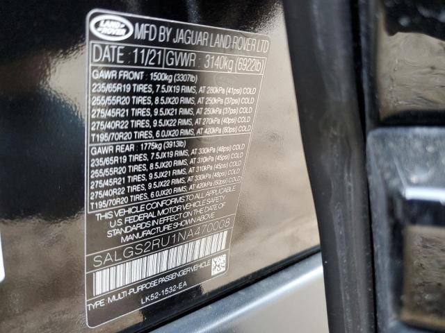صورة رقم 14 من المزاد - 2022 LAND ROVER RANGE ROVE مع VIN SALGS2RU1NA470008