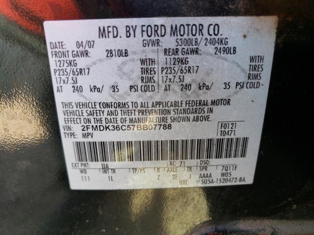Photo 14 from auction – 2007 FORD EDGE SE with VIN 2FMDK36C57BB07788