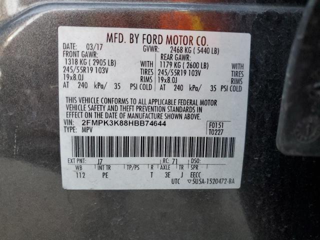 Photo 14 from auction – 2017 FORD EDGE TITAN with VIN 2FMPK3K88HBB74644