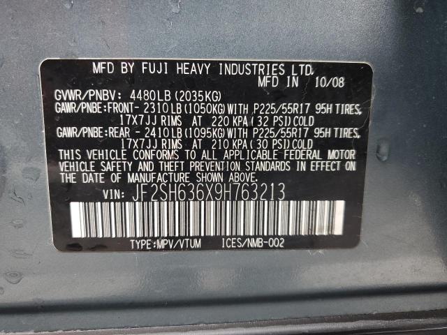 Photo 14 from auction – 2009 SUBARU FORESTER 2 with VIN JF2SH636X9H763213