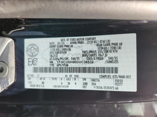 Photo 10 from auction – 2013 FORD ESCAPE SEL with VIN 1FMCU0H96DUC38532