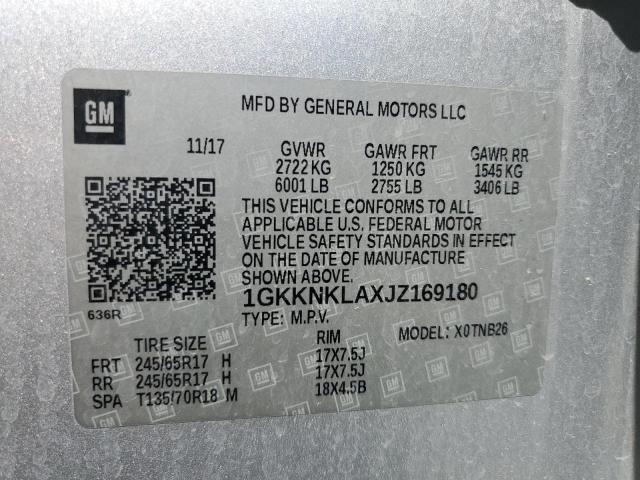 Photo 14 from auction – 2018 GMC ACADIA SLE with VIN 1GKKNKLAXJZ169180