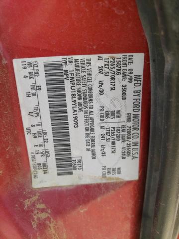 Photo 14 from auction – 2000 FORD EXPEDITION with VIN 1FMPU18L9YLA19093