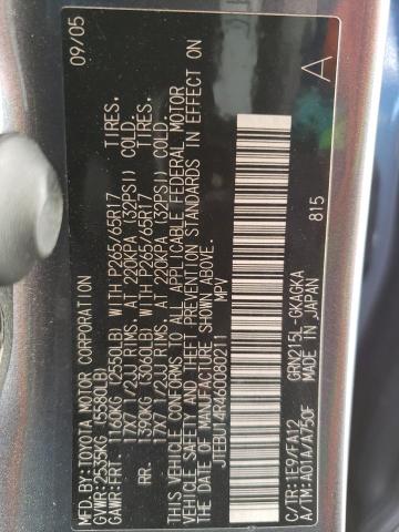 Photo 14 from auction – 2006 TOYOTA 4RUNNER SR with VIN JTEBU14R460080211
