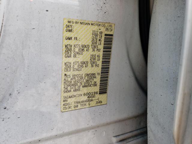 Photo 14 from auction – 2015 NISSAN ARMADA with VIN 5N1AA0NC1FN600196