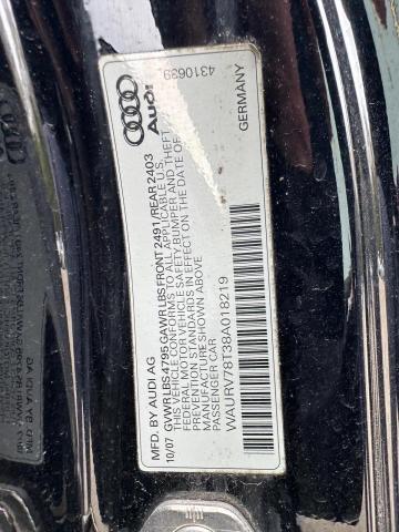 Photo 10 from auction – 2008 AUDI S5 QUATTRO with VIN WAURV78T38A018219