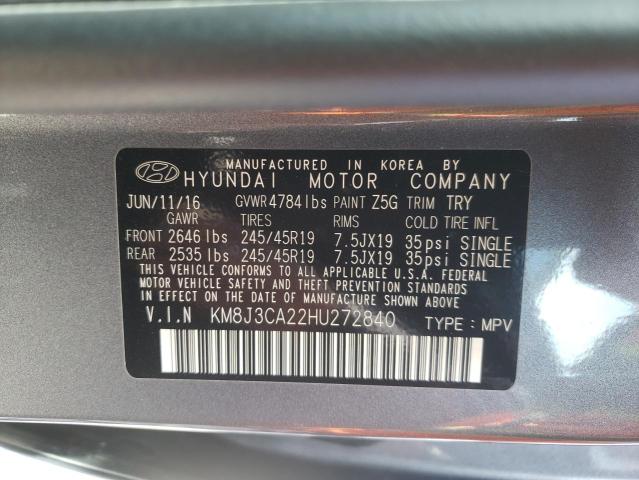 Photo 14 from auction – 2017 HYUNDAI TUCSON LIM with VIN KM8J3CA22HU272840