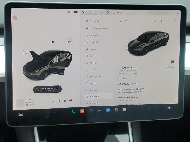 Photo 9 from auction – 2018 TESLA MODEL 3 with VIN 5YJ3E1EB3JF134714
