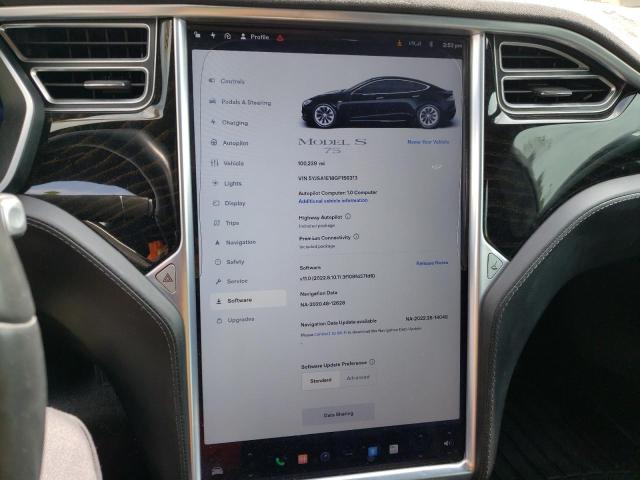Photo 9 from auction – 2016 TESLA MODEL S with VIN 5YJSA1E18GF156313