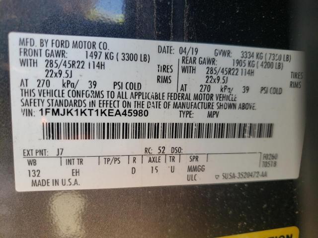 Photo 14 from auction – 2019 FORD EXPEDITION with VIN 1FMJK1KT1KEA45980